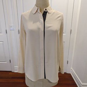 Everlane Silk Blouse Blush/Black Size Small